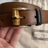 Gucci pásek vel. 90 unisex hnědý kožený s bambusovou sponou
