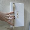 Dior krabice na peněženku / psaníčko / šátek bílá se zlatým nápisem 21x13x6 cm