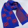 Gucci šála modro - červená 20 x 145 cm
