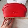 Chanel kosmetická taštička červená koženková střední