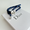 Dior náramek unisex modro - stříbrný nastavitelný