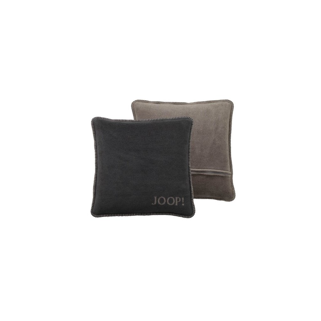 JOOP! VANKÚŠ UNI-DOUBLEFACE ,ANTRAZIT-TAUPE, 50x50cm