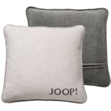 JOOP! DEKORAČNÝ VANKÚŠ MELANGE DOUBLE FACE ECRU-GRAPHIT  50x50cm