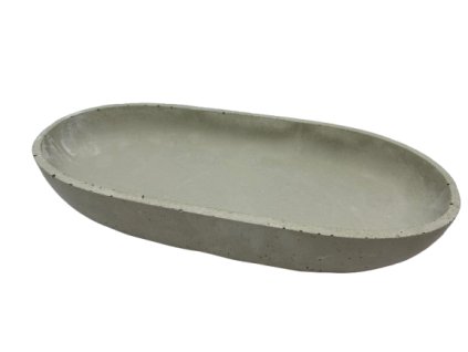 Oválna betónová miska 30cm