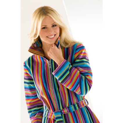 Dámský župan kimono na zip 115 cm MULTICOLOR 1229 Cawö (- Velikost S)