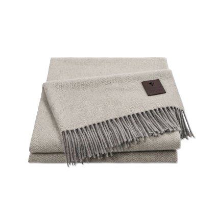 JOOP! KAŠMÍROVÝ PLÉD ELEGANT 140x200cm 100% KAŠMÍR SILVER