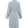 CAWÖ DÁMSKÝ VELUROVÝ ŽUPAN NA ZIP MODRO-BÍLÝ 6597 Cawö (Rozměry oděvů dámské XL)