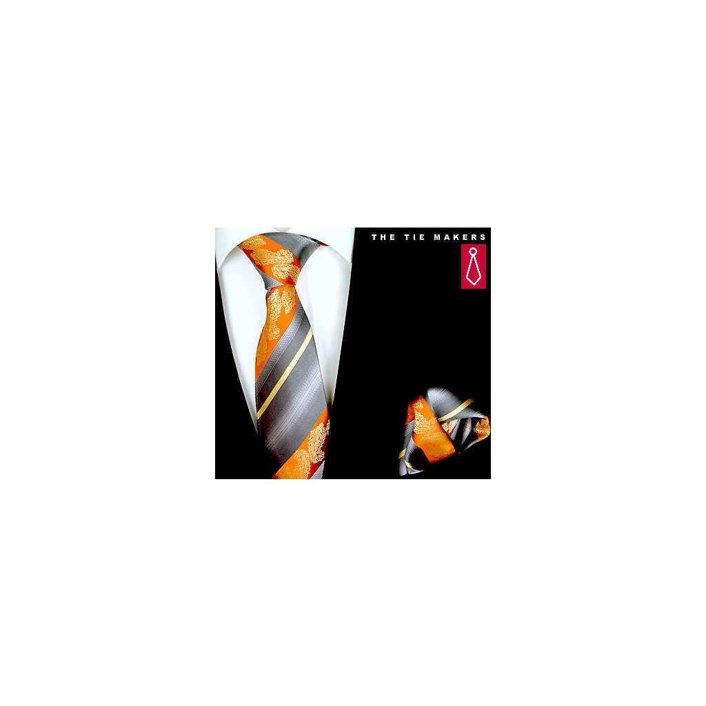 Krásný set kravata a kapesníček Beytnur 206-1