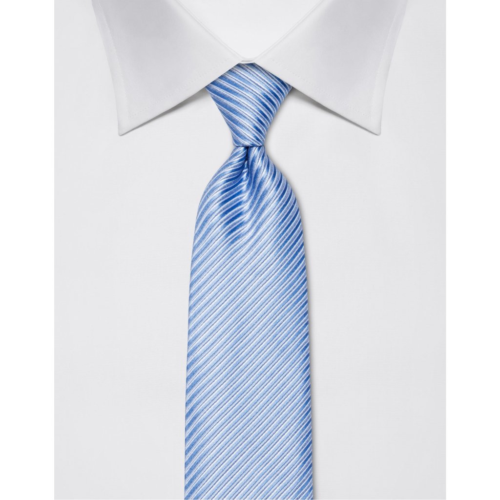 Světle modrá hedvábná kravata Vincenzo Boretti