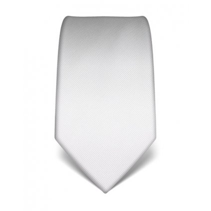 Bílá kravata Vincenzo Boretti 21921 21973 - jednobarevná