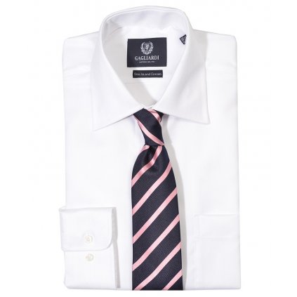 Luxusní bílá košile Gagliardi - Herringbone