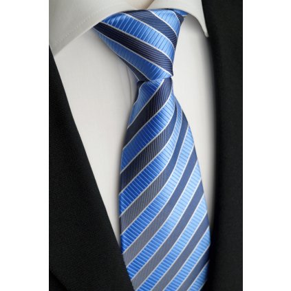 kravata modrá pruhy