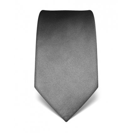 Tmavě šedá hedvábná kravata