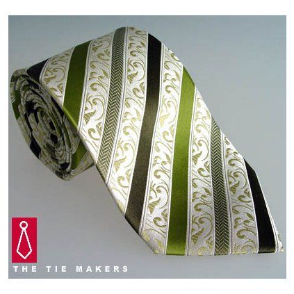 Svatební hedvábná kravata zelená 177-3