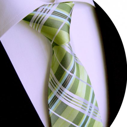 238 3 hedvábná kravata zelená