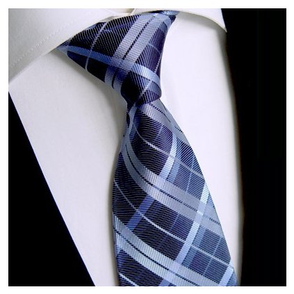 Beytnur 183-4 hedvábná kravata modrá karo