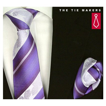 Beytnur 206-4 fialová nevšední kravata, kapesníček