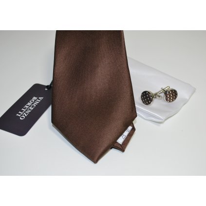 Luxusní set kravaty, kapesníčku a knoflíčků