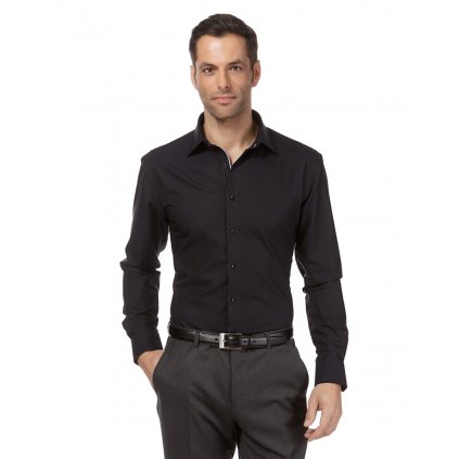 černá luxusní košile VB 10010779 black 1