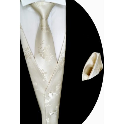 Svatební vesta Beytnur 10-1 kravata, plastron a kapesníček