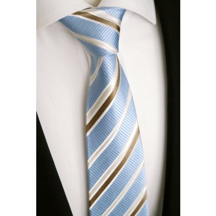 modrá jemná kravata