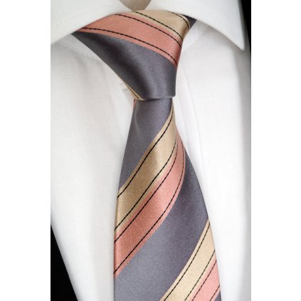 Beytnur 52 luxusní hedvábná kravata šedá