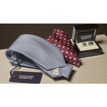 Set kravata, kapesníček a knoflicky