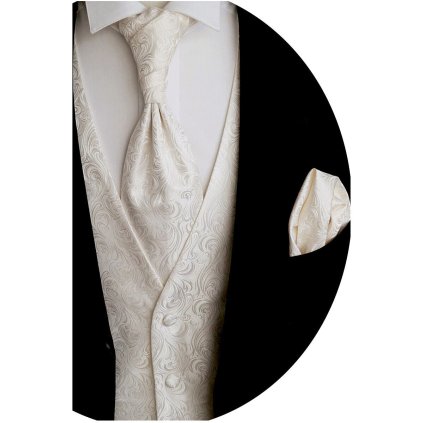 francouzká kravata svatební ivory