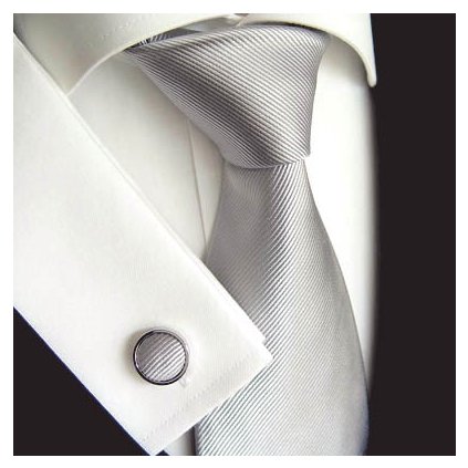 Stříbrná hedvábná kravata Tom Harrison 900-22