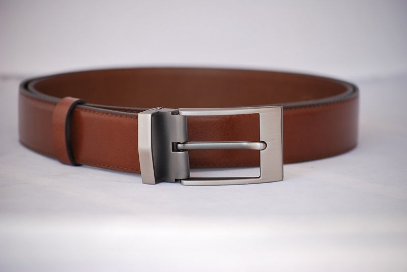 Penny Belts Pánský kožený pásek hnědý - trnová spona mat šířka: 3,5cm, délka: 100cm
