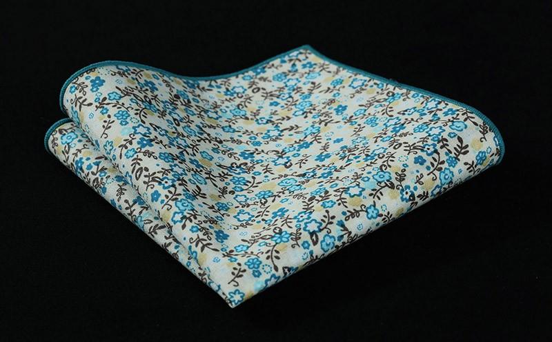 Fišer Letní kapesníček květinový tyrkys