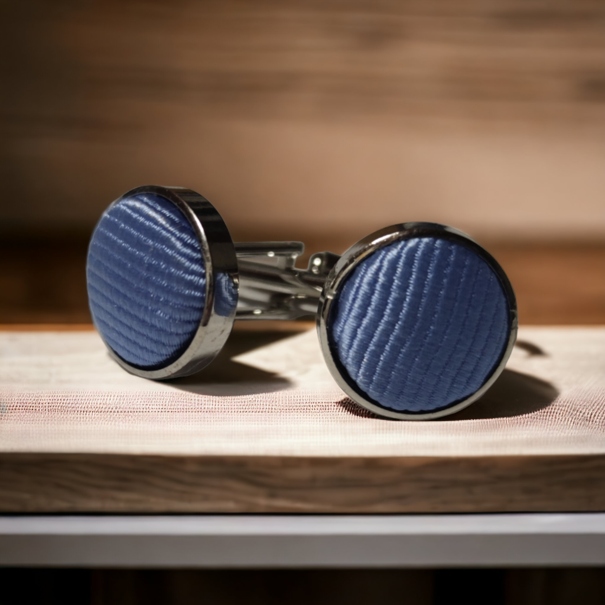 LM moda Manžetové knoflíčky jednobarevné modré