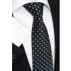 hedvábná kravata černá s kostkami