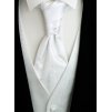 Svatební vesta Beytnur bílá 14-3 plastron, kravata a kapesníček