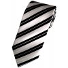 bílo černá kravata hedvábná