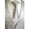 8 4stříbrná vesta jemně šedá svatební