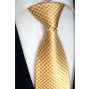 39 7 hedvábná kravata zlatá kostička