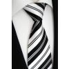 Černobílá kravata Beytnur 103-1 pruhovaná