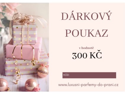 Dárkový poukaz 300, 500 nebo 1000 Kč