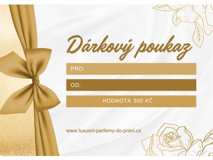 Dárkový poukaz 300, 500 nebo 1000 Kč