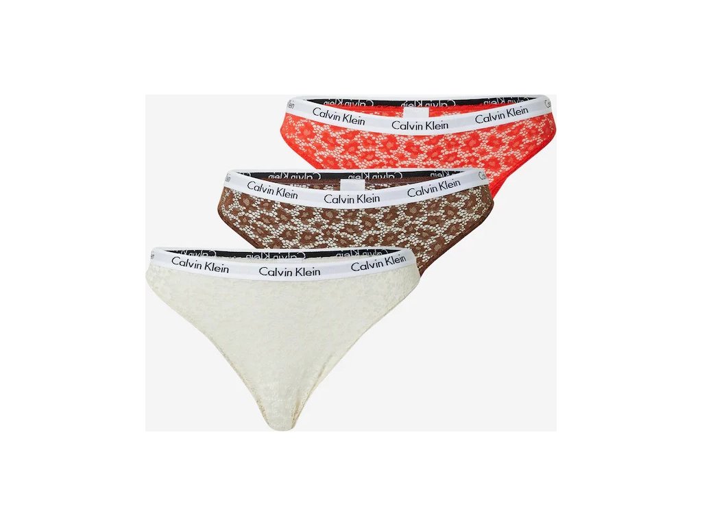 Dámské kalhotky Calvin Klein krajkové - 3Pack - Luxusní prádélko