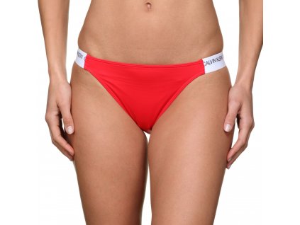 Dámský spodní díl plavek Calvin Klein - Cheeky bikiny červená