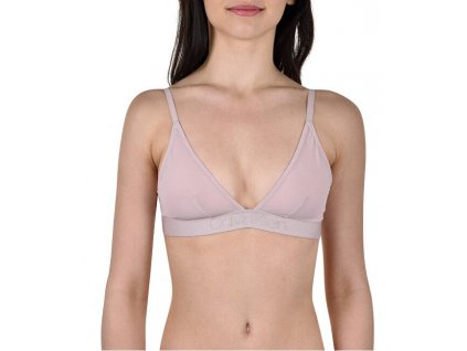 Calvin Klein Dámská podprsenka Unlined Triangle Tonal Logo Mesh