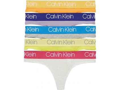 Dámská tanga bavlněná Calvin Klein - 5Pack, vícebarevné