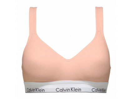 Dámská podprsenka Calvin Klein push-up - bralette, meruňková