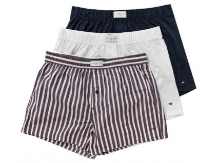 Pánské bavlněné trenky Tommy Hilfiger Woven  3Pack UM0UM02847- mix barev