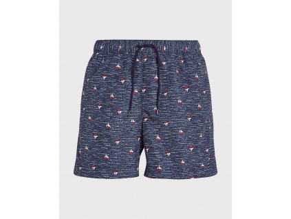 Pánské plavky Tommy Hilfiger print UM0UM02827 - modrá