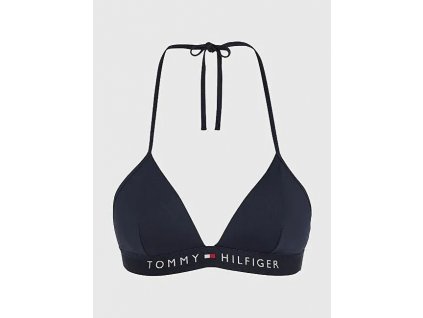 Dámská plavková Podprsenka Tommy Hilfiger Triangle UW0UW04109 - černá