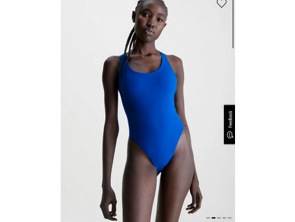 Dámské jednodílné plavky Calvin Klein kw0kw01996 - modrá