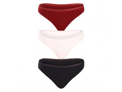 Dámská tanga Tommy Hilfiger UW0UW04890 3Pack, vícebarevné